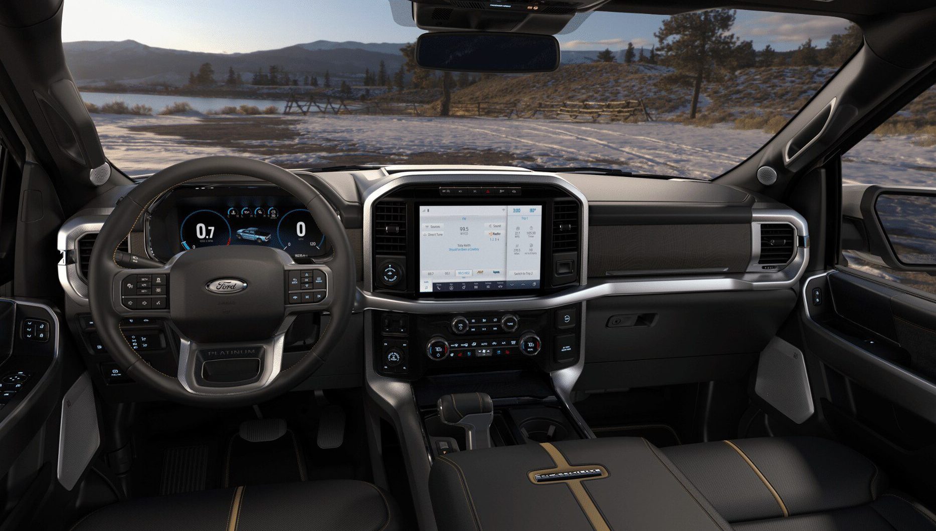 2022 Ford F150 Platinum Hybrid Crew Cab 4×4 interior Lockhart Automotive